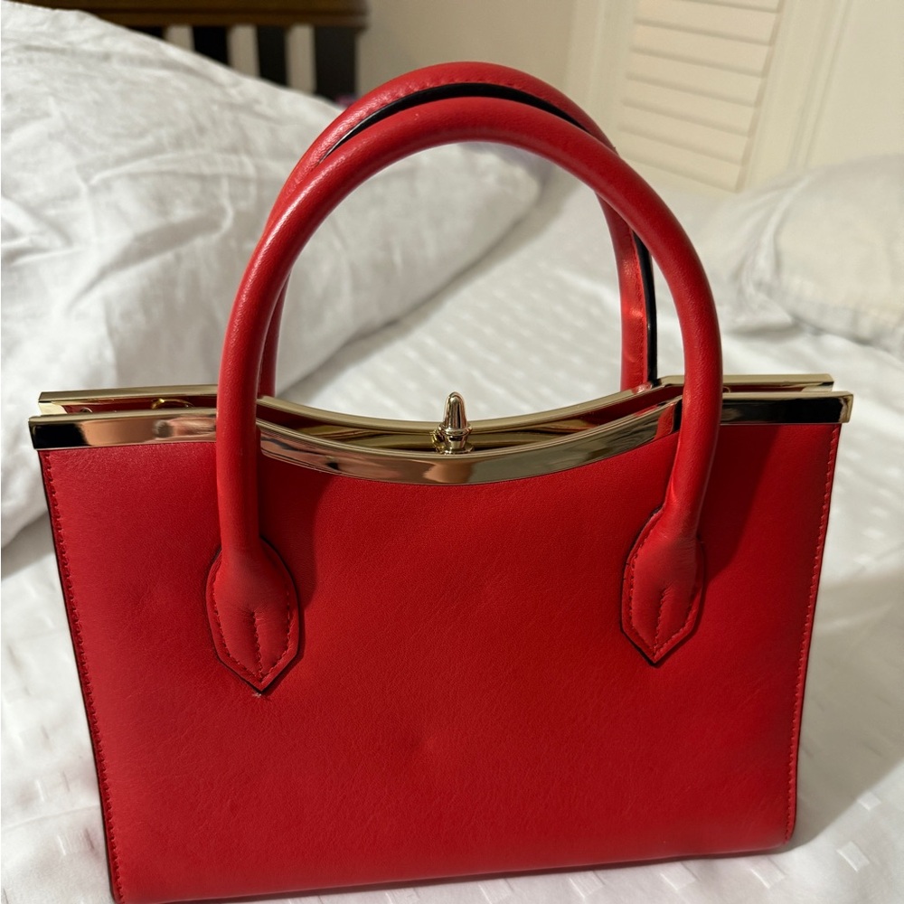 Huxley & Cox Red Leather Handbag